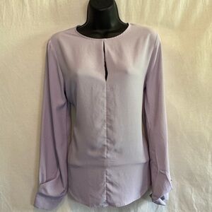 F-45 H&M Light Purple Long‎ Sleeve Pullover Blouse Size 4
